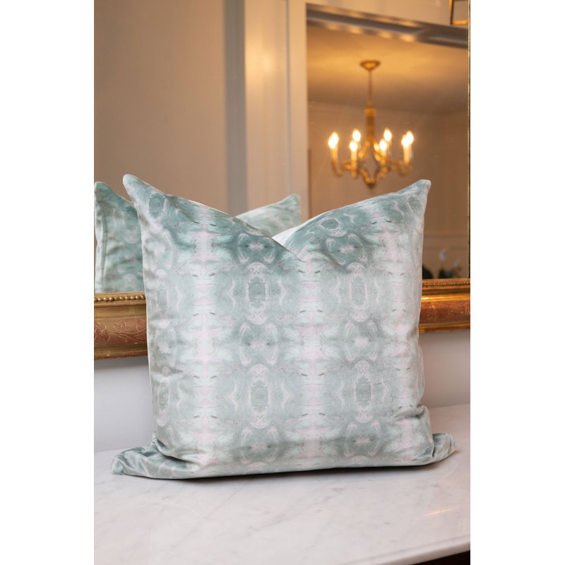 Gilt Lumbar Pillow Cover & Insert, Jade Geometric