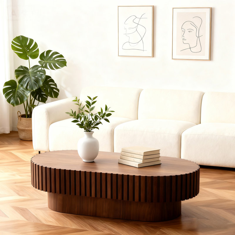 Table basse ovale