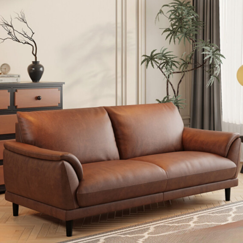 Retro Straight - layout Brown Sofa