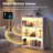 31.5" W Cube Bookcase With Tri-Color Sensor Light, Open Display Shelf-1016128789