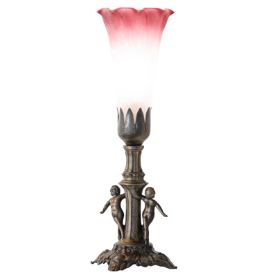 11" High Blue Tiffany Pond Lily Maidens Mini Lamp