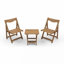 Ensemble de table bistro et de chaises pliantes pour l'extérieur HiPS-131179133-131179134