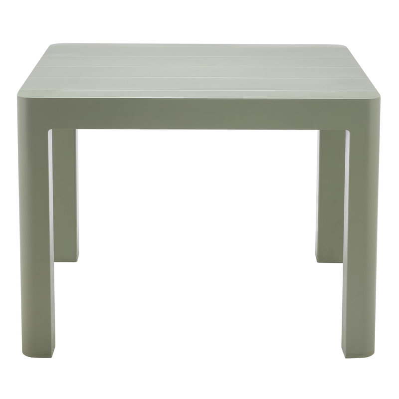 Table de patio carrée en plastique recyclé 40 po, Vert