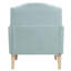 Fauteuil d'appoint moderne vert sauge avec pieds en bois rétro - Fauteuil rembourré confortable pour le salon, la chambre à coucher ou le bureau, peut supporter 300 lb-455520362