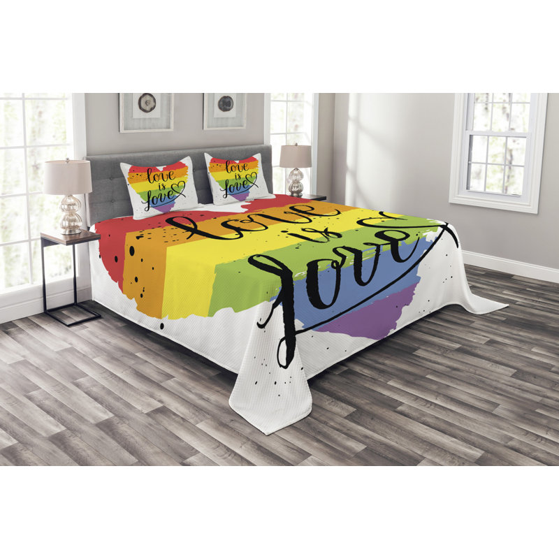 Adorah Multicolour Microfibre Bedspread Set, 220 x 264 cm