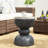 17.5"H Multi-Functional MGO Faux Terrazzo Garden Stool