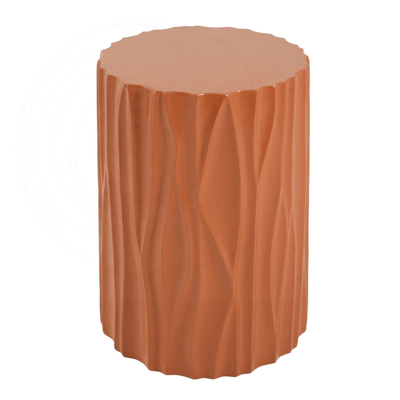 Table d'appoint cylindrique Wave, Terracotta