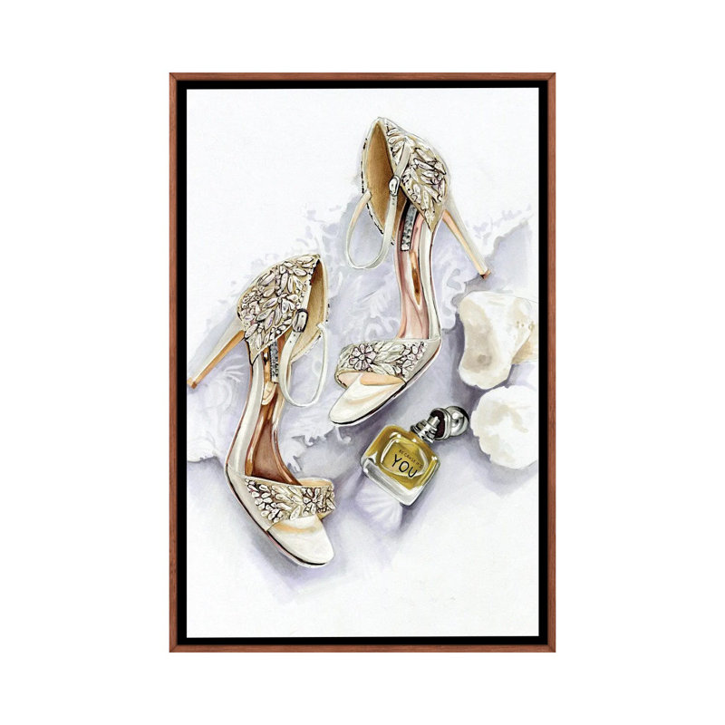 Wedding Look 1 Piece Painting on Canvas, 152.5 cm H x 101.5 cm W, Brown Framed