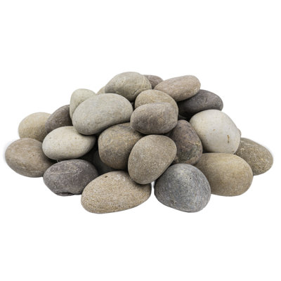 Rivora Natural Quartzite Landscaping Rock Pebbles, 1-2.5 in. (55 Bags, 40 lbs/Bag)