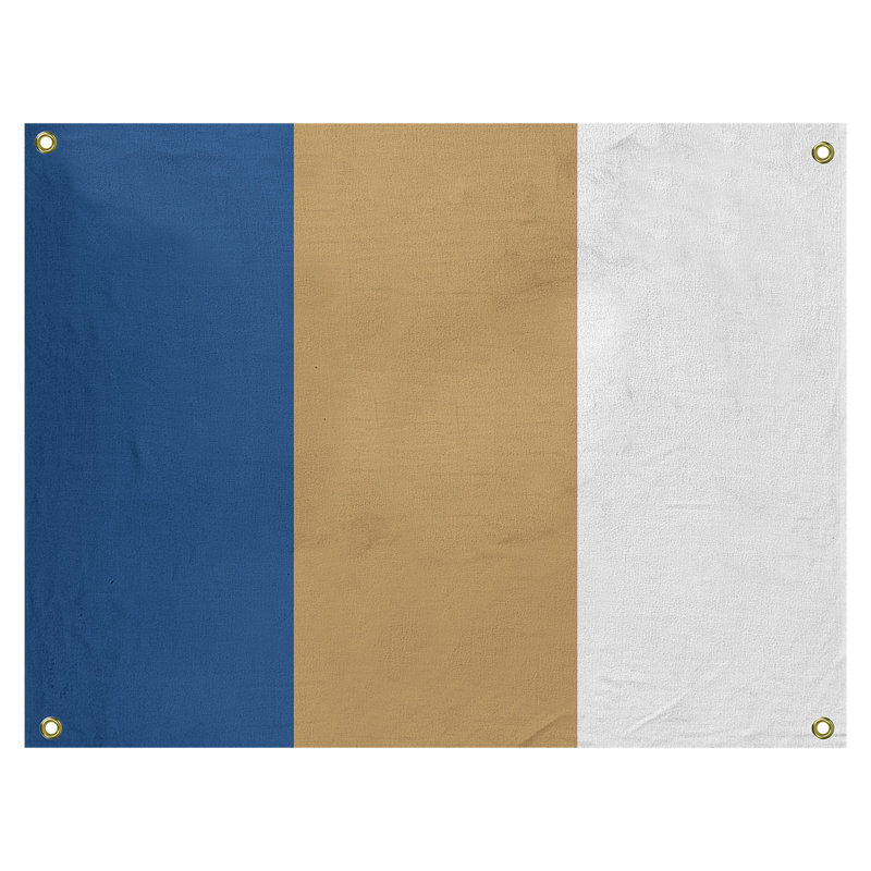 Tapisserie de polyester Baltimore, H 26 po x l 36 po x P 1 po, Bleu royal / or / blanc, Kansas City