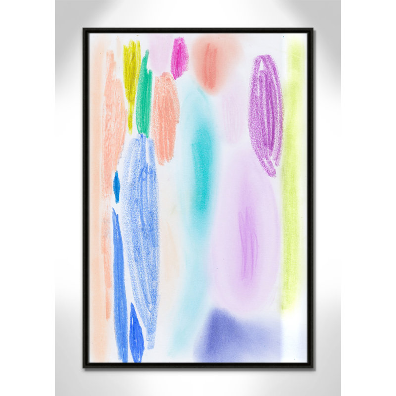 «Vivid Space II» par Bea Dina, Toile encadrée flottante espresso, Pas de tapis, H 37,5 po x l 25,5 po x P 2 po