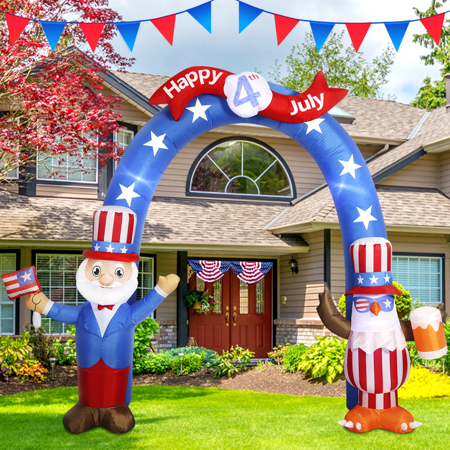 The Holiday Aisle® 8 Ft Tall Patriotic Independence Day 4th Of ...