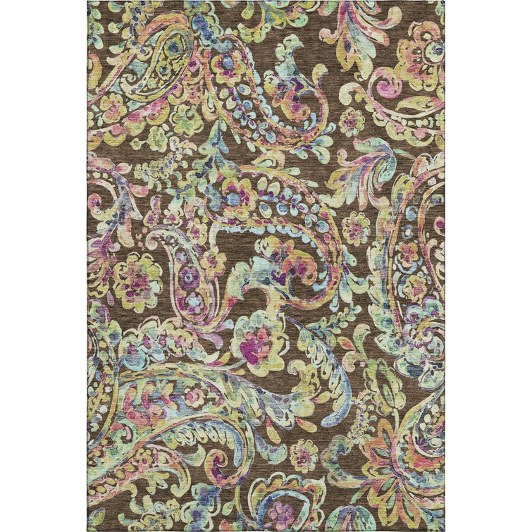 Premium Machine Washable Prisco Chocolate Rug