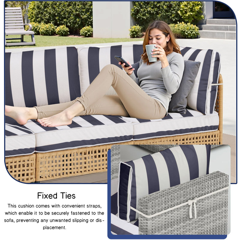 Outdoor Sectional Cushions, Outdoor Cushions For Patio Furniture Replacement, Waterproof Patio Furniture Cushions, Patio Sectional Cushions For Outdoor Sofa(14Pcs)