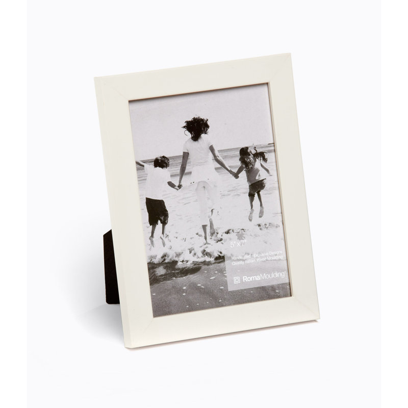 Cadre pour photo simple en bois mat, 8" x 10", Blanc
