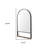 40" Black Metal Arch Framed Accent Mirror With Shelf
