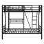 Lit superposé en métal avec lit mezzanine attaché et bureau