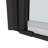 1 3/8" Adjustment,Universal Pivot Shower Door, Open Outside, With 1/4" Tempered Glass And Matted Black Finish 3072-119869639