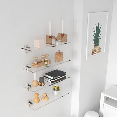 Floating Acrylic Wall Shelf