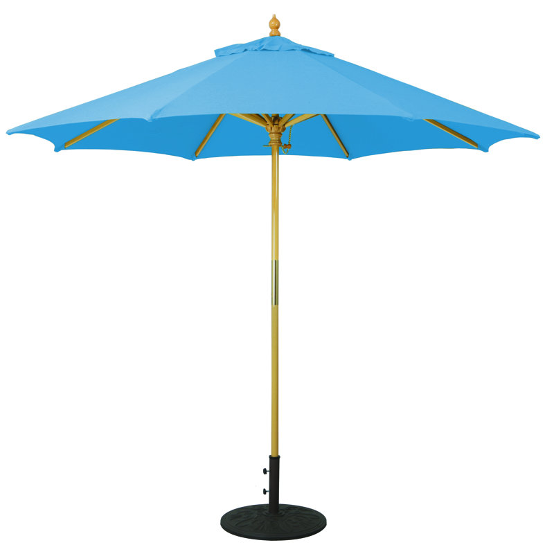 Parasol de marché 9 pi Nadasha, Acrylique bleu soleil des Caraïbes