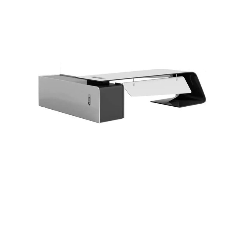 Nahtanha L-Shaped Manufactured Wood Reception Desk, 75cm H x 280cm W x 80cm D