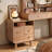 55.12"Modern minimalist solid wood dressing table with integrated dresser