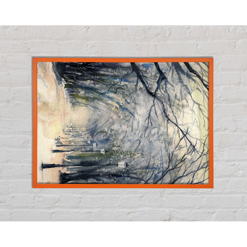 Tree Canopy Walk - Single Picture Frame Print, Black Framed Paper, 59.7cm H x 84.1cm W x 3.4cm D