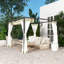 Outsunny 3 x 3 m Pergola with Retractable Roof and Netting, Khaki
