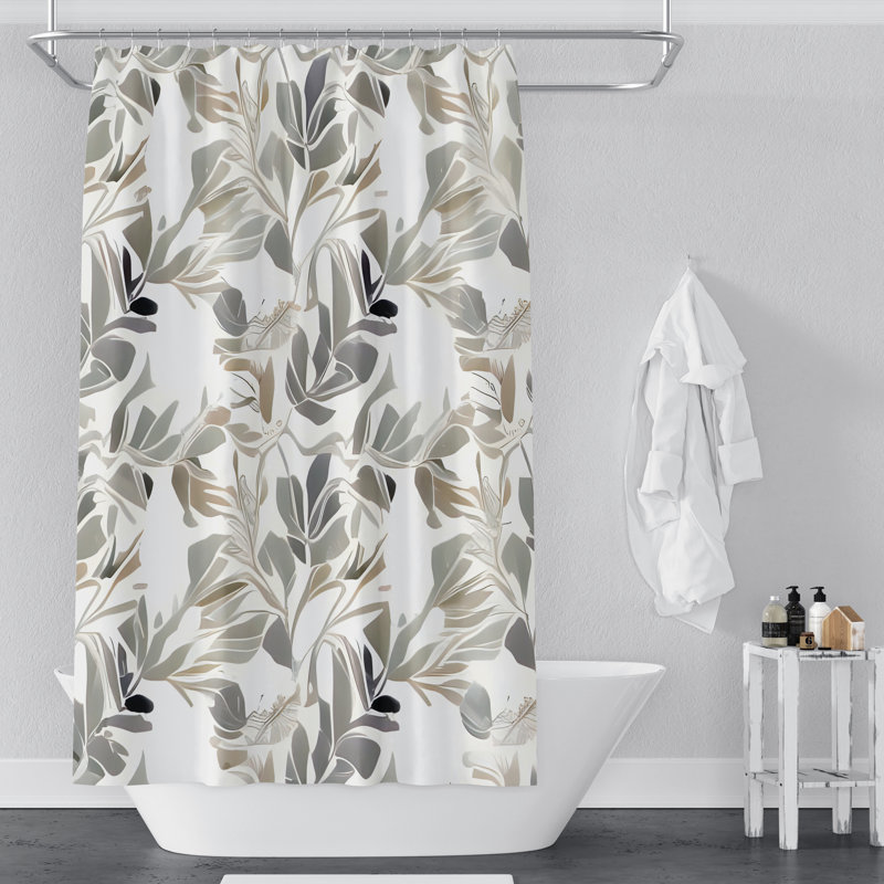 Rideau de douche Ellerslie, H 93 po x l 70 po, Blanc