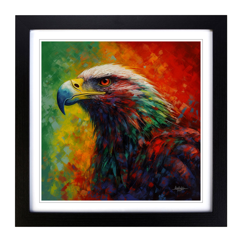 Single Picture Frame Print on Wood, Black