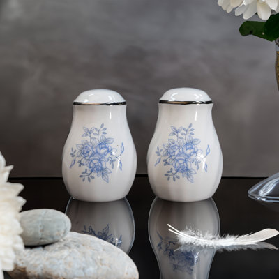 Ensemble salière et poivrière en porcelaine blanche Quiana