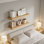 Ensemble de 2 tablettes murales flottantes de 24 pouces avec supports invisibles, 8 tablettes de rangement en chêne rustique profond pour le salon, la cuisine, la salle de bain, la chambre à coucher et l'organisation