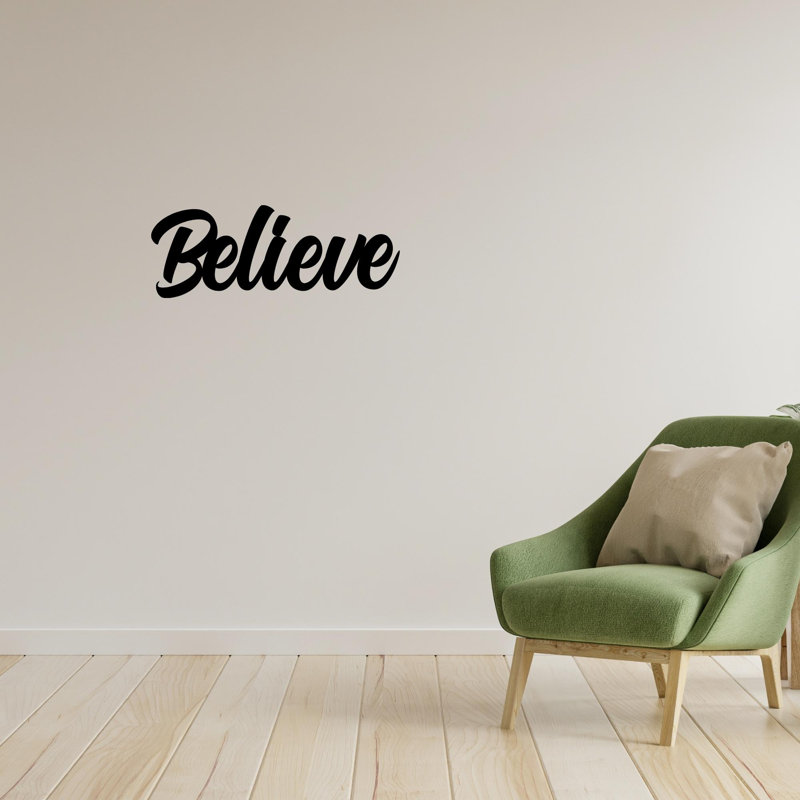 Décoration murale en métal, H 11 po x l 24 po x P 0,1 po, Noir