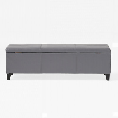 Denali Modern Upholstered Storage Ottoman Bench | Minimalist Design with Hidden Storage & Soft-Close Hinges