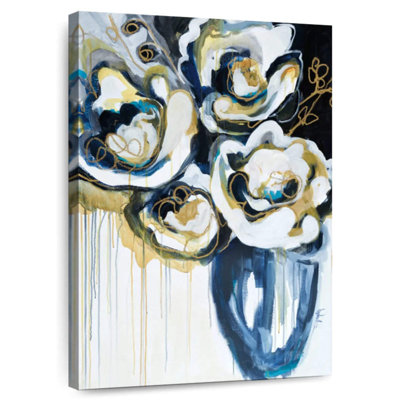 Avery Blooms In Blue, 48" H x 32" W