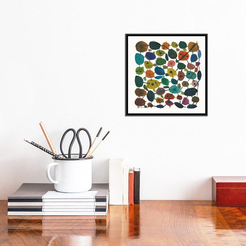 « mid century iv », impression sur toile tendue, H 12 po x l 12 po x P 1,5 po, Toile avec cadre noir