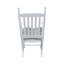 Chaise berçante en bois blanc, sans tapis