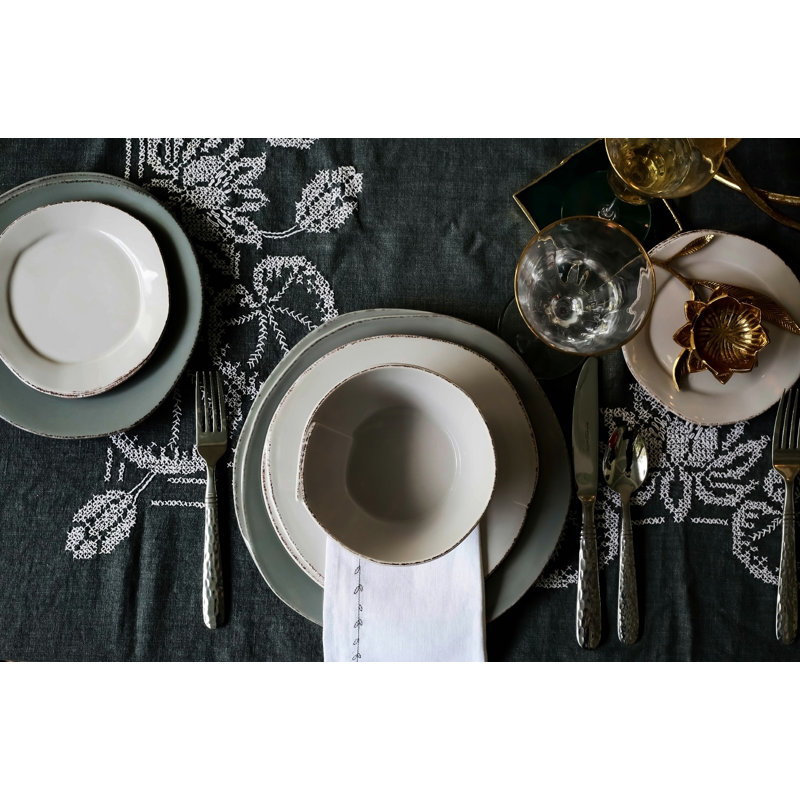 Lastra Handmade Italian Stoneware Dinner Plate, Gray