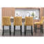 Velours contemporain avec panneau intérieur multicouche, fabrication en bois massif - de 2 élégantes chaises de bar rembourrées en acier à garniture en acier