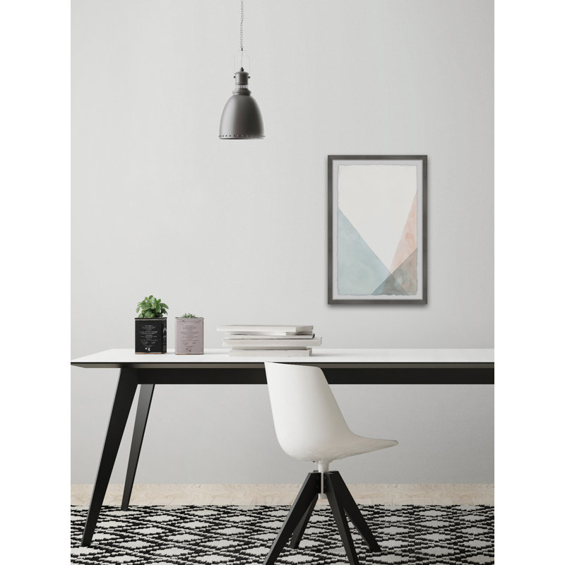 Overlapping Triangles - Single Picture Frame Painting, 61cm H x 41cm W x 3.81cm D