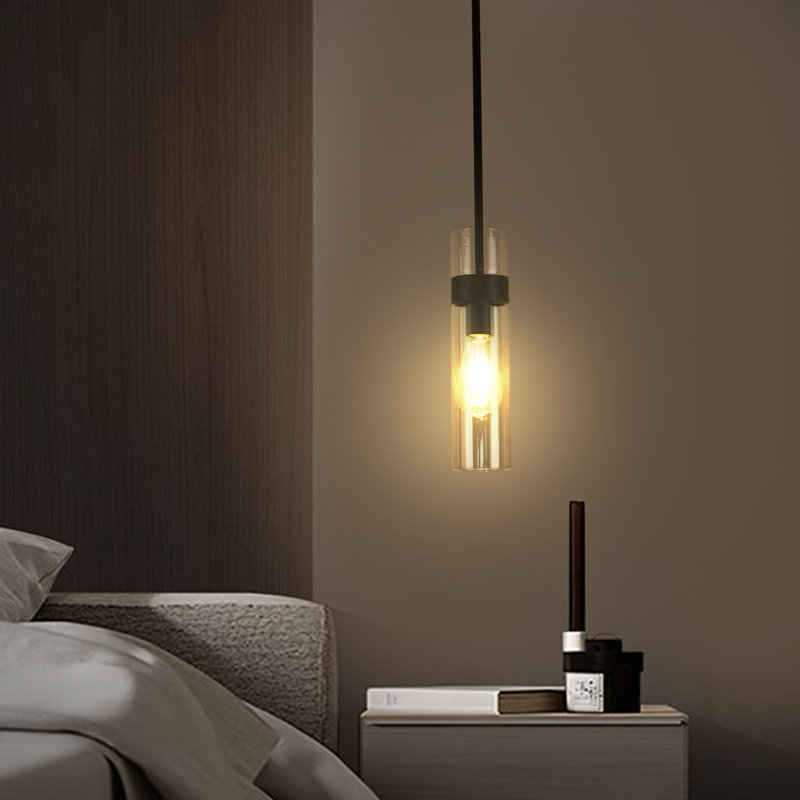 Luminaire suspendu 1 lumière, Noir mat