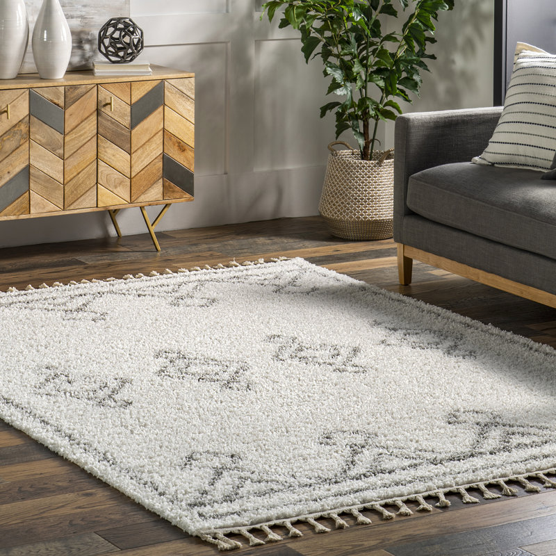 Schiffman Gray Area Rug, Rectangle 4' x 6'