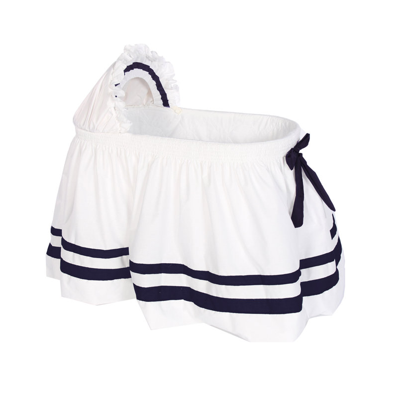 Jupe de berceau Harper Orchard Modern Hotel Style II - rose vif, Bleu marine