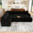 Brunella U-shaped Corduroy Sectional Sleeper Sofa Pull Out Sofa Bed-114985688