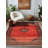 Susan Red Oriental Machine Printed Cotton Polyester Area Rug-1897812714
