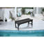 Banc Adirondack en PEHD sans dossier avec texture en bois, siège en poly pour terrasse, jardin, balcon, résistant aux intempéries avec protection contre les rayons UV, noir-1397698139