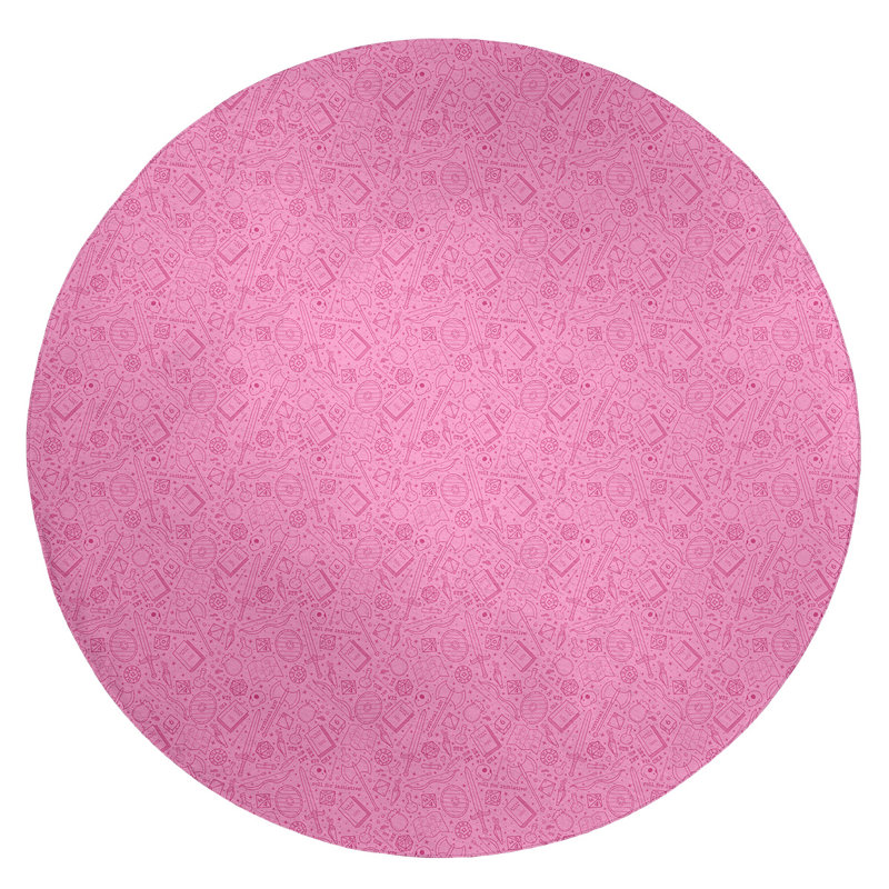 Chenille Abstract Indoor Rug, Round 5'