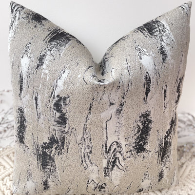 Abstract Black Square Cushion Cover