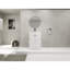 Armoire de salle de bain moderne avec lavabo en résine blanche, porte à fermeture douce et poignées en métal - 24 charnières, modèle autoportant 24 po-1763768025-1763768027