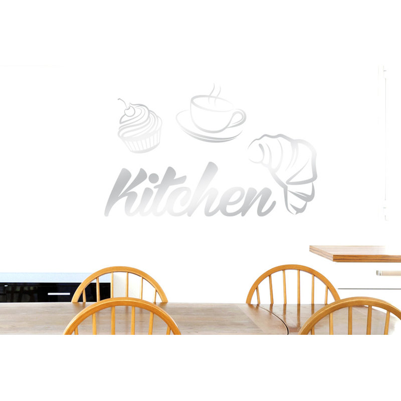Food & Beverage Wall Decal, Shiny Silver
